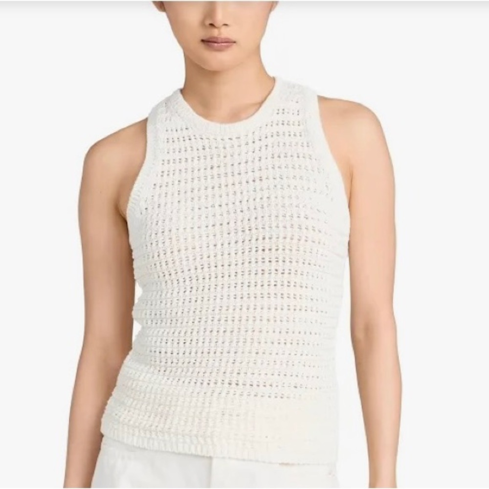 Madewell crochet knit crew neck top